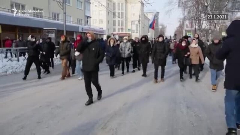 Protesti za Navalnog širom Rusije, u Parizu, Talinu i Beogradu