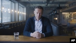 Aleksei Navalny in a scene from the documentary.