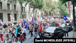 Проспект Руставели в эти минуты