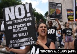 Протесты против миграционной реформы Трампа, июнь 2017 года