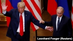 Donald Trump și Vladimir Putin la Helsinki, 16 iulie 2018 