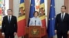 Spicherul Igor Grosu, alături de președinta Maia Sandu și premierul desemnat Vasile Tofan. 