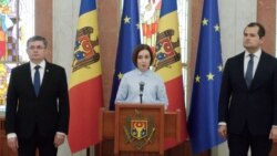 Spicherul Igor Grosu, alături de președinta Maia Sandu și premierul desemnat Vasile Tofan. 