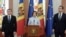 Spicherul Igor Grosu, alături de președinta Maia Sandu și premierul desemnat Vasile Tofan. 