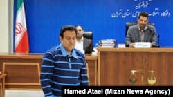 Hossein Hedayati, a former IRGC officer and a billionaire involved in Sarmayeh Bank corruption case in the court March 18, 2019.