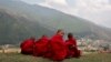 Маладыя будысцкія манахі ў Бутане