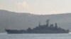 (FILES) Russian warship BSF Tsezar Kunikov 158 sails through the Bosphorus Strait off the coast of the city of Istanbul on her way to the Black Sea as its returns from the port of Tartus, western Syria on September 26, 2019.