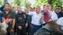 Vladimir Plahotniuc, la o demonstrație la Chișinău, înainte să fugă din R. Moldova în iunie 2019