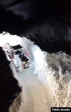 Снежный шторм на Камчатке