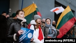На беларускай акцыі ў Вільні