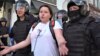 Участница "массовых беспорядков" в задержана блюстителями порядка на одной из недавних акций в Москве.