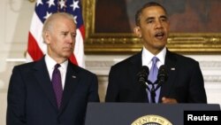 Presidenti Barack Obama dhe zëvendësi i tij, Joe Biden.