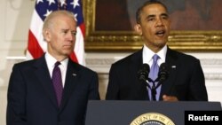 Президент США Барак Обама и вице-президент США Джозеф Байден 