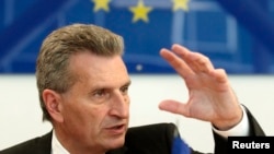 EU Energy Commissioner Guenther Oettinger 