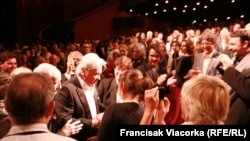 Alain Delon omagiat la Festivalul de la Cannes, pe 23 mai 2013.