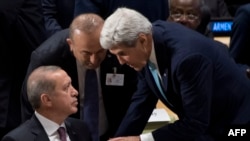 Redžep Tajip Erdogan i Džon Keri u Generalnoj skupštini UN u Njujorku