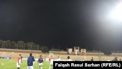 لاعبو المنتخب العراقي بكرة القدم يتدربون في عمّان قبل لقاء الأردن.
