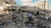 Разбураны дом пасьля атак Ізраілю ў горадзе Газа