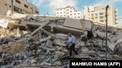 Последствия израильского авиаудара. Сектор Газа, 5 мая 2019 года.