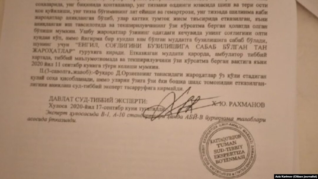 Экспертиза хулосаси
