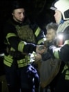 Kyiv Apartment Block In Flames After Russian Attack video grab 1