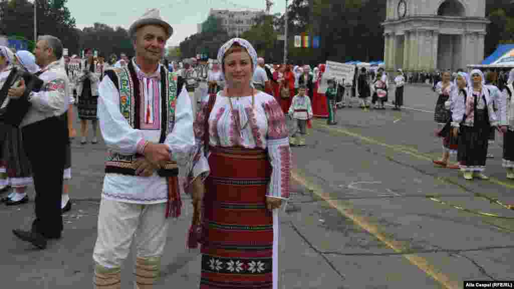 În Piaţa Marii Adunări Naţionale, la Chişinău, de Ziua Independenţei Republicii Moldova