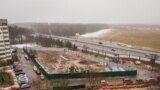 Курапацкі лес і агароджаная будоўля, супраць якой пратэставалі актывісты і мясцовыя жыхары