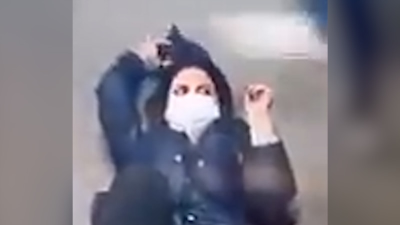 CCTV Video Shows Woman Kicked And Beaten By Iranian Security Forces