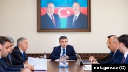 Naxçıvan Nazirlər Kabinetində Ceyhun Cəlilovun sədrliyi ilə müşavirə. 