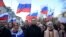 Алексей Навальный и его соратники на марше памяти оппозиционного политика Бориса Немцова, застреленного в центре Москвы, февраль 2020 года