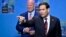 US Secretary of State Marco Rubio talks to reporters after a NATO Foreign Ministers' meeting in Helsingborg, Sweden, on May 22. 