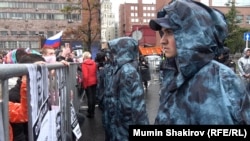 Митинг на проспекте Сахарова в Москве