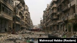 Սիրիա -- Հալեպի Սալահ Ալ-Դին թաղամասը ռմբակոծությունից հետո, արխիվ