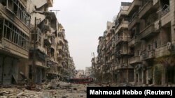 خرابه‌های باقی‌مانده از شهر حلب