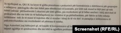 Kërkesa që SHSKUK-ja i ka dërguar Komunës së Prishtinës më 14 shtator 2021.