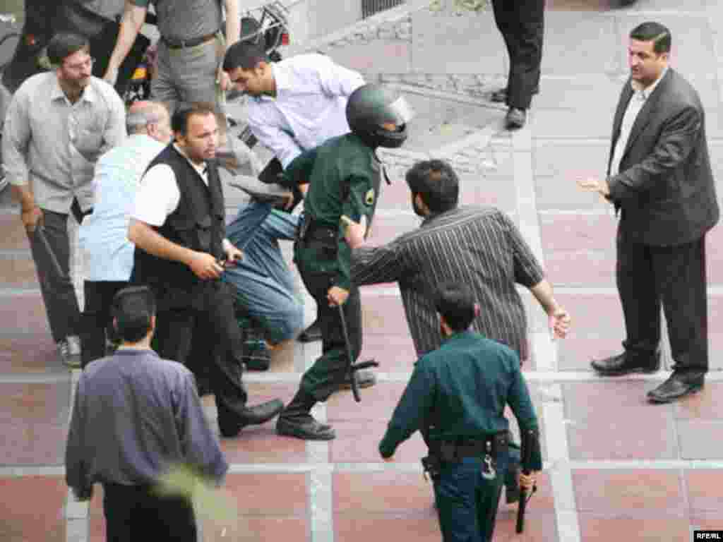 Riot police were deployed to disperse the protesters. 