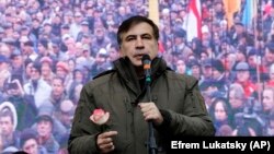 Ուկրաինա - Միխեիլ Սաակաշվիլին ելույթ է ունենում հանրահավաքում, Կիև, 7-ը նոյեմբերի, 2017թ․