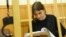 Yekaterina Samutsevich, a member of the punk band Pussy Riot, appears in Tagansky District Court, Moscow.