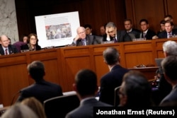 Одно из слушаний в Сенате Конгресса США в ходе расследования российского вмешательства в американские выборы