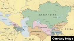 Страны Центральной Азии на карте