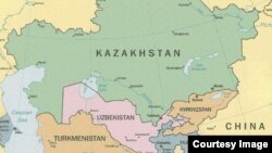 Карта Центральной Азии.