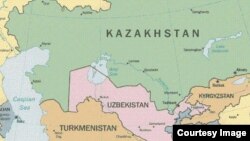 Карта Центральной Азии.
