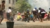 Бирмадагы демонстрациялардан бир көрүнүш