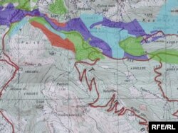 Mapa za deminiranje područja planine Trebević, foto Midhat Poturović