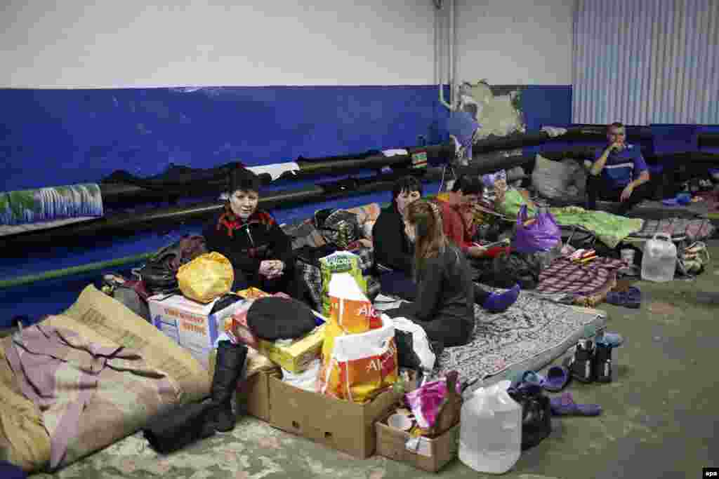 Півтора місяця живуть у цьому підвалі-бомбосховищі декілька сімей у селі Попасне на Луганщині, 28 лютого 2015 року
