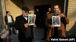 Supporters of Mohammad Bagher Qalibaf, a leading hard-line parliamentary election candidate from Tehran and a former IRGC general who is accused of corruption, February 18, 2020