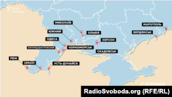 Після анексії Криму лишилося 13 морських портів