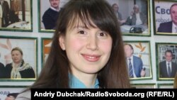 Тетяна Чорновіл після ефіру на Радіо Свобода, січень 2012 року