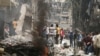 Последствия воздушных ударов по Алеппо