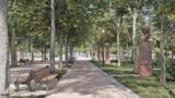 Imagine din proiectul de renovare al Grădinii Publice „Ștefan cel Mare și Sfânt” din Chișinău, propus spre consultări publice. 